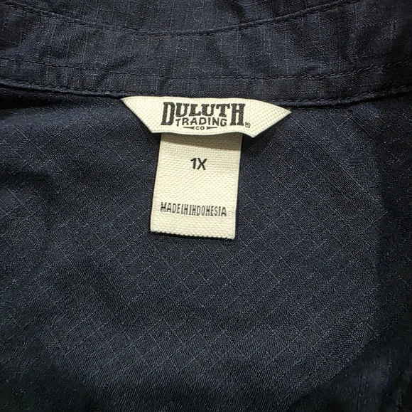 DULUTH TRADING CO HEMP SHIRT DRESS NAVY CURVY PLUS PREPPY CLASSY elegant Y2k - Picture 6 of 16